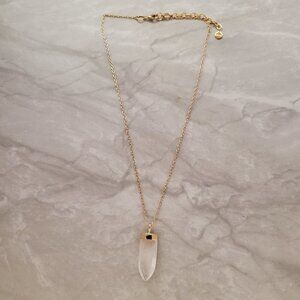 💖 Stella and Dot Clear Stone Aria Minimalist Pendant Necklace 💖